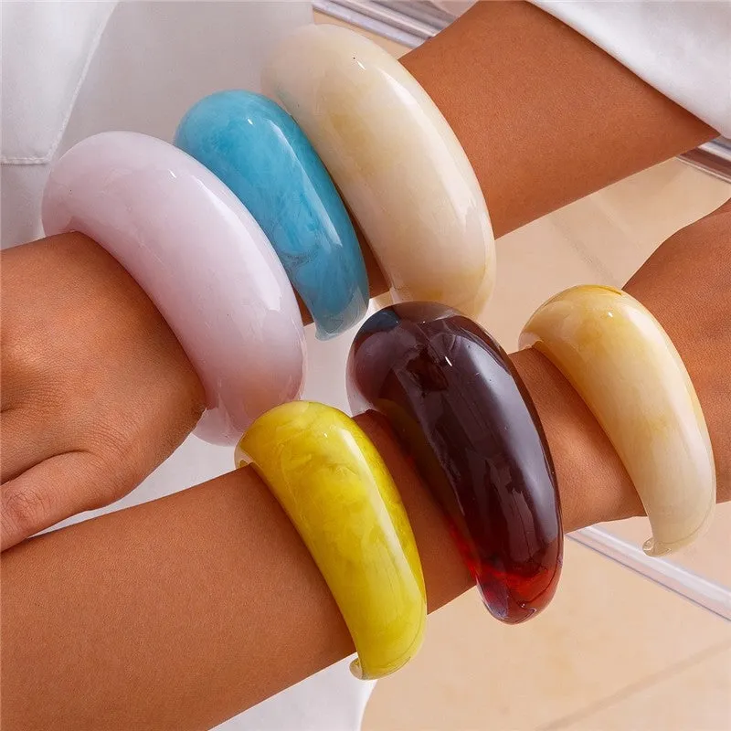 Stylish Wide Transparent Bangle
