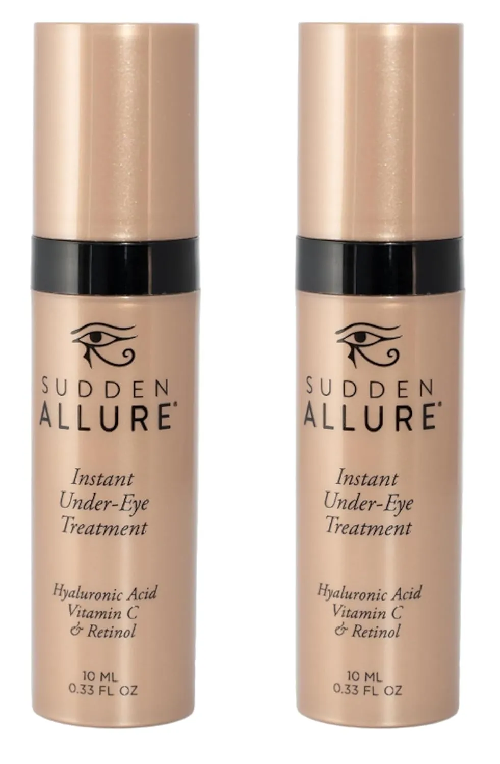 Sudden Allure Instant Under Eye Treatment Serum – Erase Under Eye Bags, Dark Circles, Wrinkles & Lift Sagging Eyes - Instantly Tighten & Firm - Reduce Eye Bags & Crows Feet | Made in USA (10 ml, 2pk)