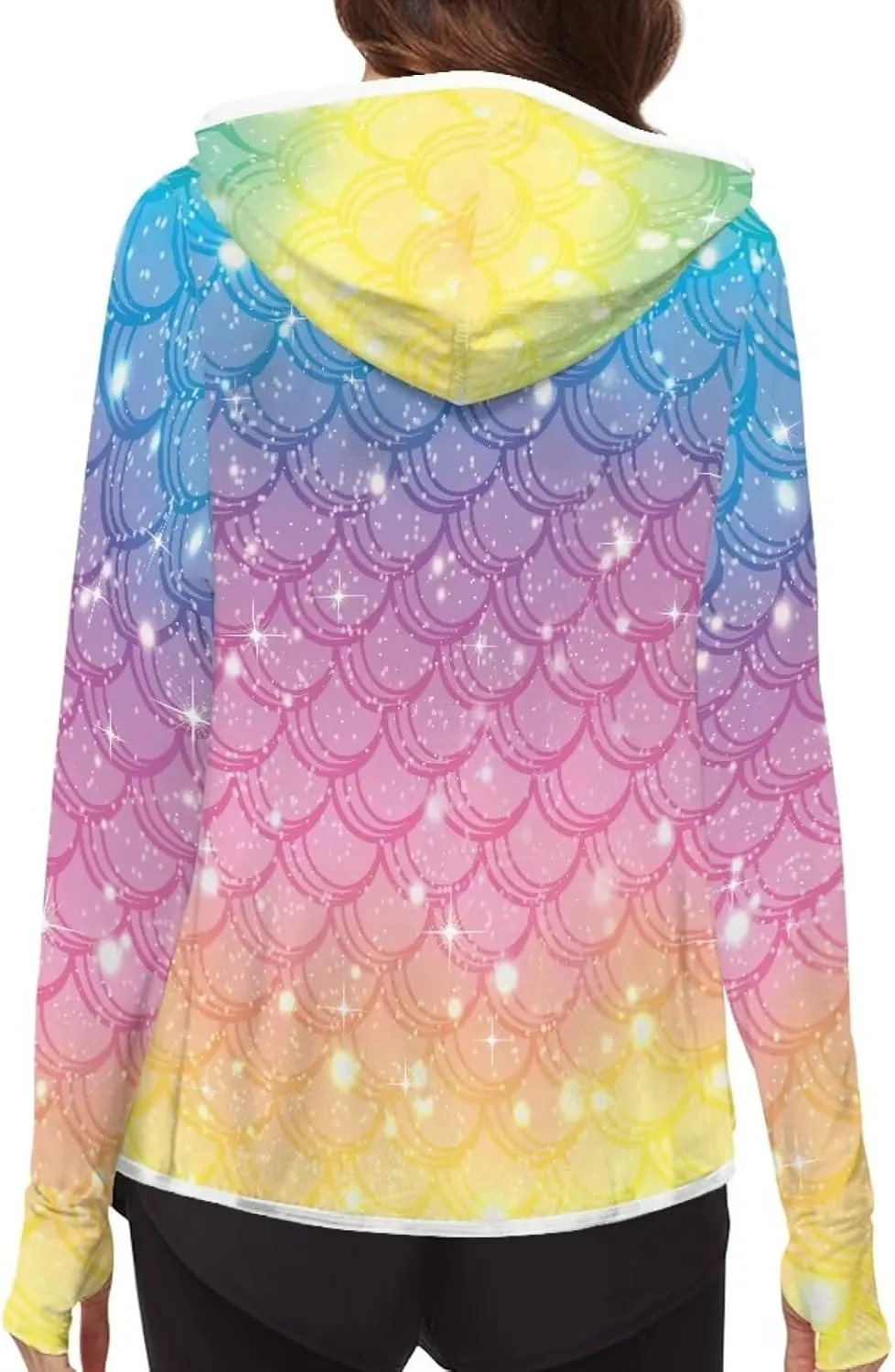 Summer Long Sleeves Sun Shirt,Women UPF 50  Sunshirt with Hooded