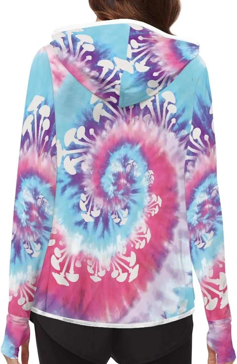 Summer Long Sleeves Sun Shirt,Women UPF 50  Sunshirt with Hooded
