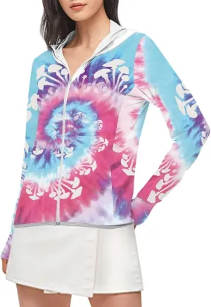 Summer Long Sleeves Sun Shirt,Women UPF 50  Sunshirt with Hooded