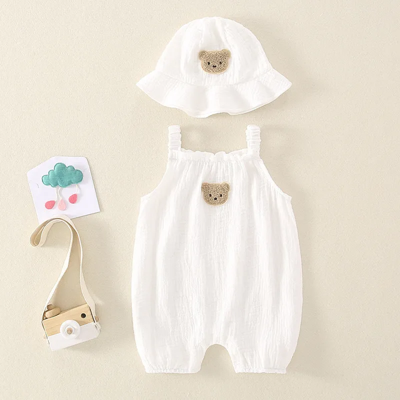 Summer Thin Bodysuit Baby Sling - Set Jumpsuit and Hat