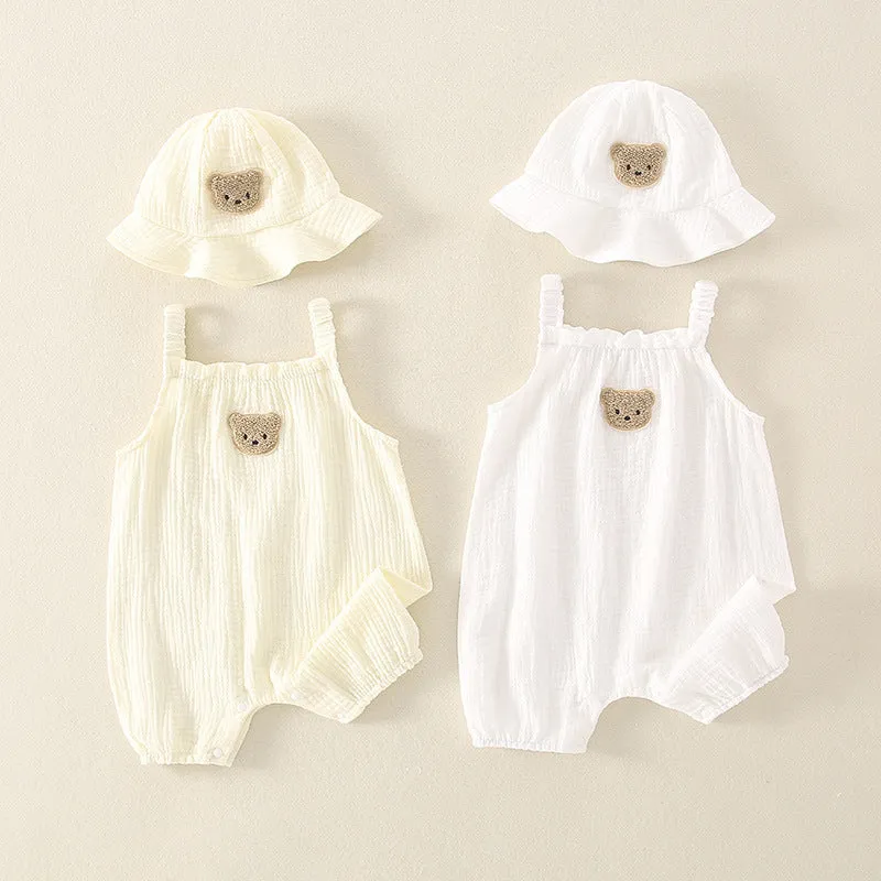 Summer Thin Bodysuit Baby Sling - Set Jumpsuit and Hat
