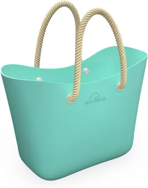 SUN NINJA Rubber Tote Bag - Extra Large Waterproof Sandproof and Washable EVA Plastic Bag for Boat Beach or Swim
