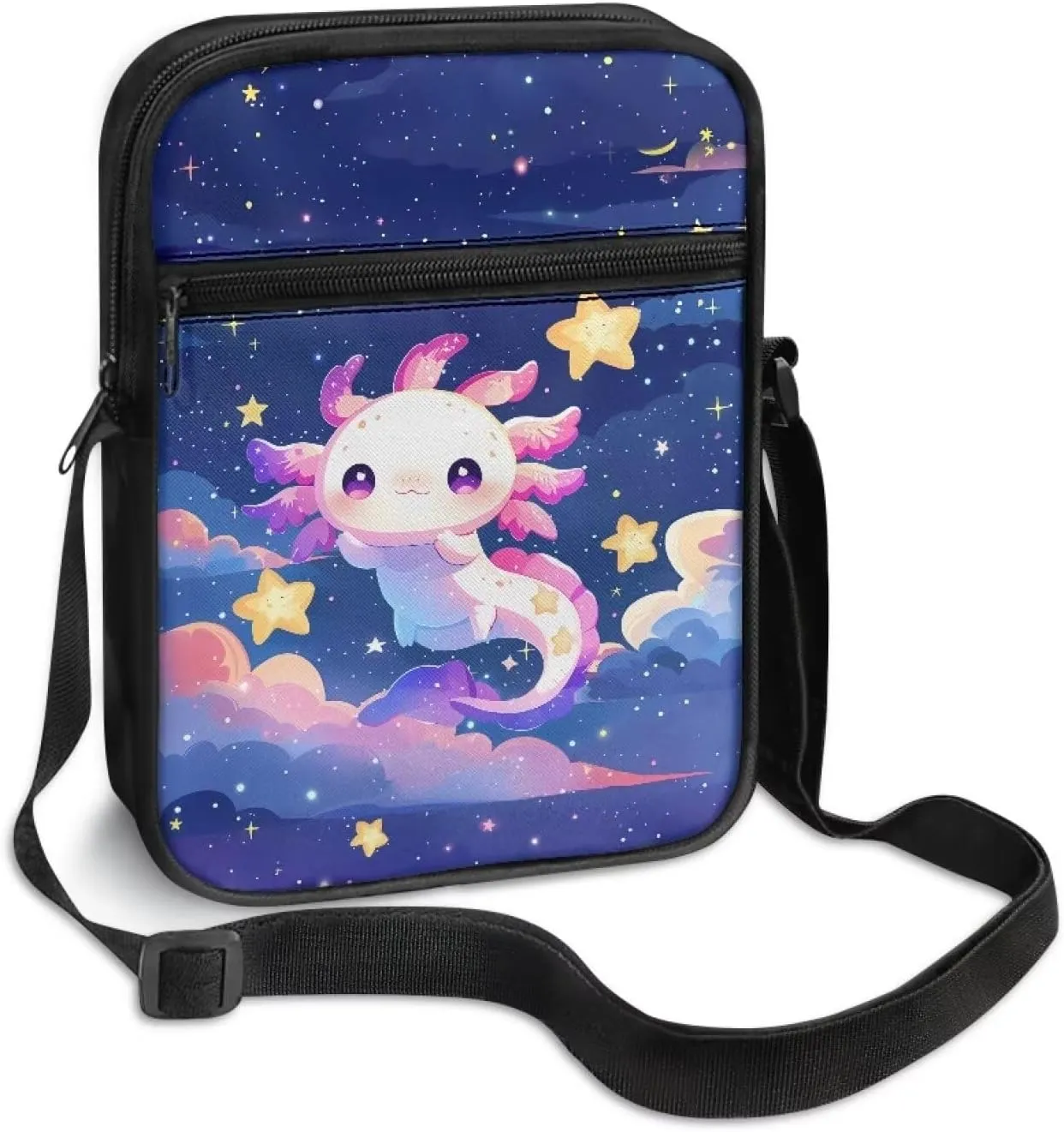 Suobstales Small Crossbody Bag for Women Men, Mini Messenger Bag Shoulder Bag Sling Bag with Zipper Pocket for Phone Passport