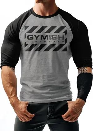 Supreme Funny Raglan Workout Shirt, Inspirational Gym 3/4 Sleeve Mens T-Shirts