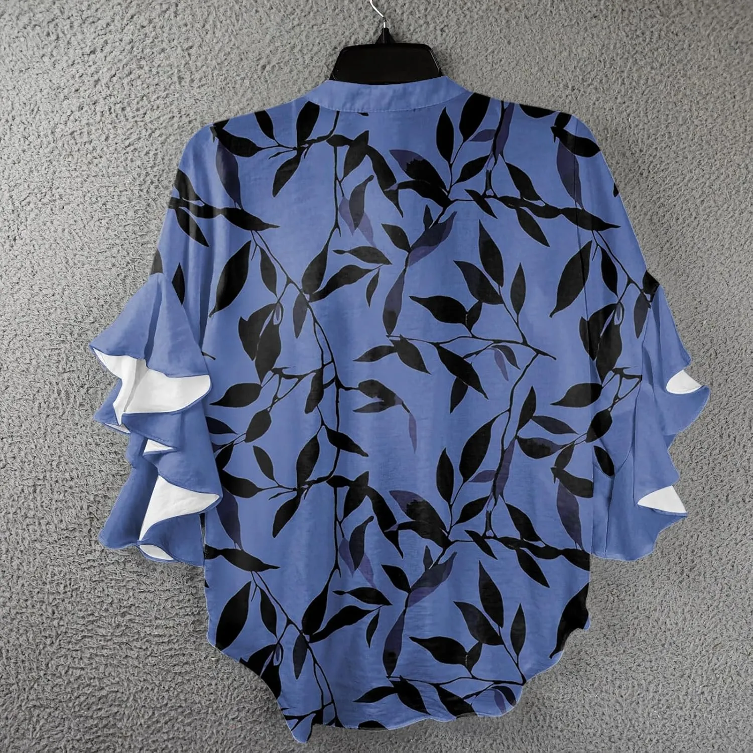 Surf Stylish 3/4 Sleeve Blouse Women Oversize Summer Loose Comfortable Tee Shirts Woman V Neck Print Tee