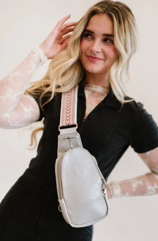 SUTTON SLING CROSSBODY WITH WOVEN STRAP