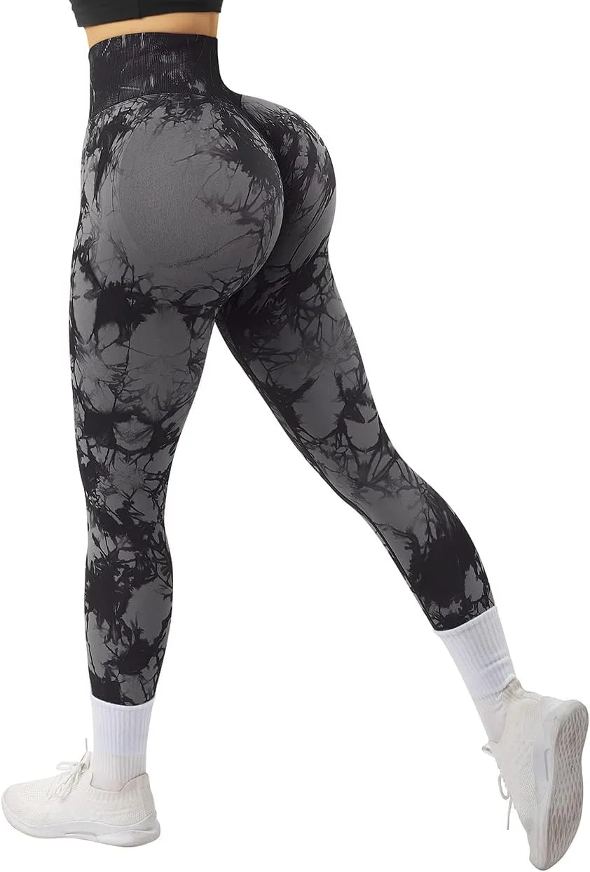 SUUKSESS Women Scrunch Butt Lifting Seamless Leggings Booty High Waisted Workout Yoga Pants
