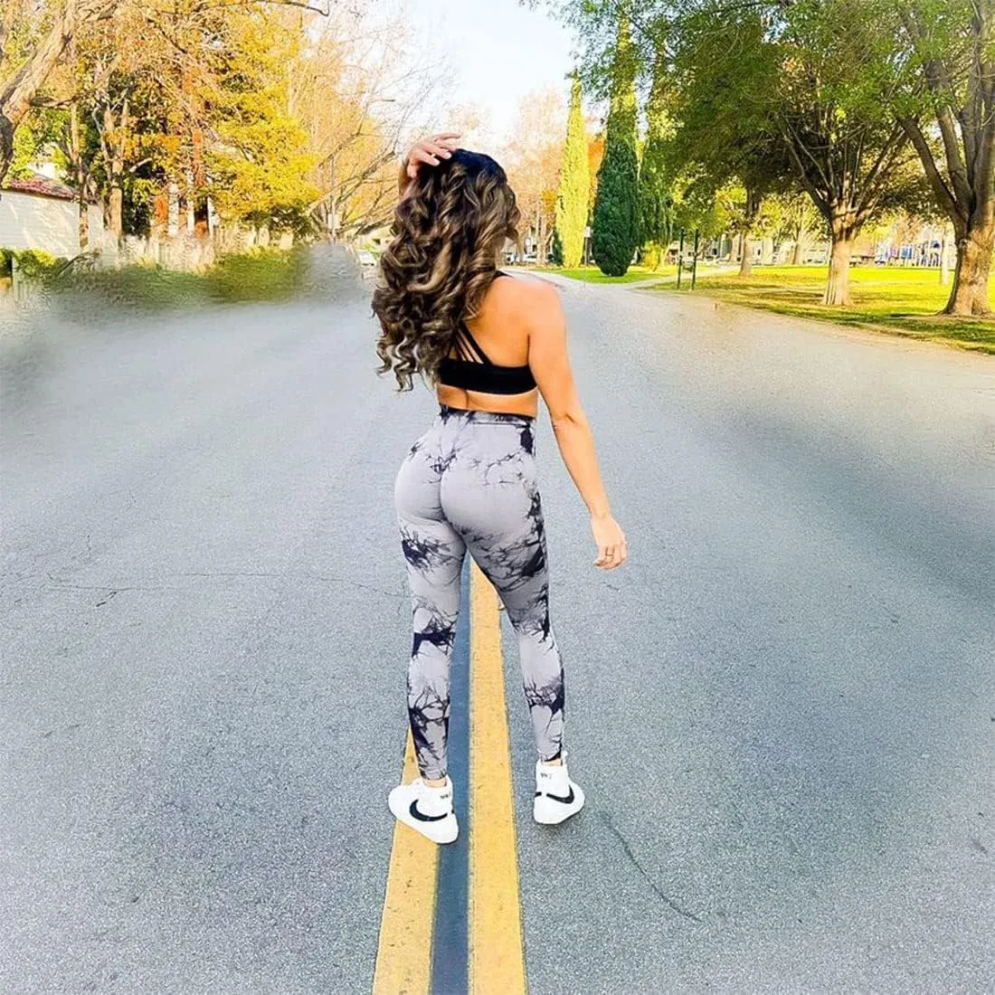 SUUKSESS Women Scrunch Butt Lifting Seamless Leggings Booty High Waisted Workout Yoga Pants