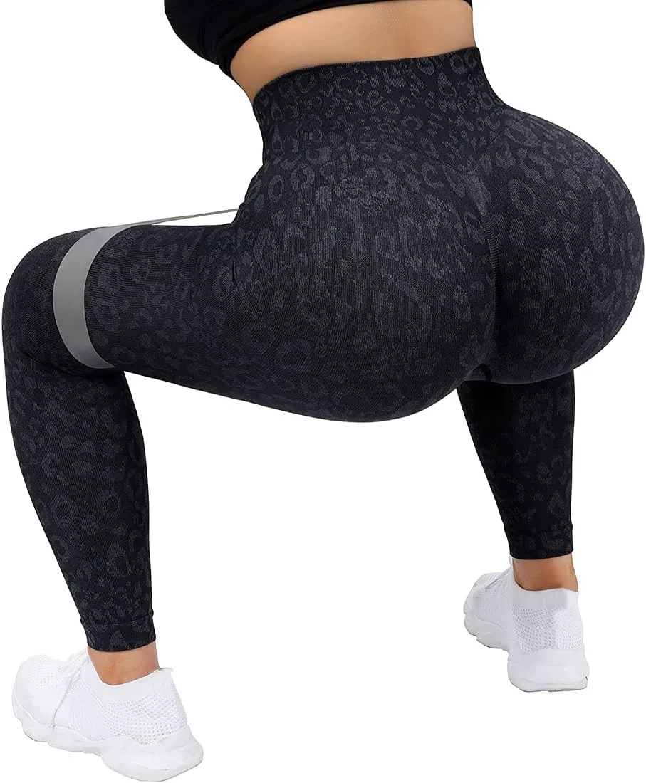 SUUKSESS Women Scrunch Butt Lifting Seamless Leggings Booty High Waisted Workout Yoga Pants