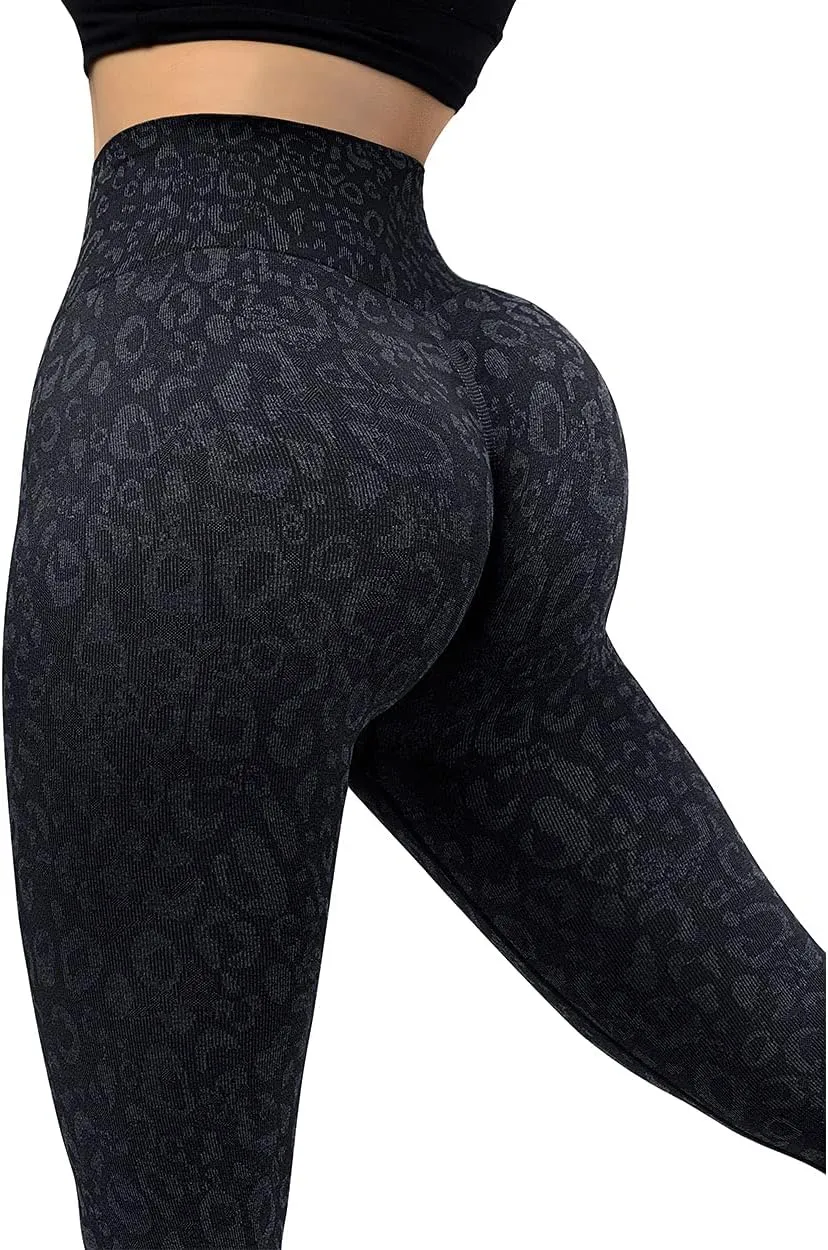 SUUKSESS Women Scrunch Butt Lifting Seamless Leggings Booty High Waisted Workout Yoga Pants