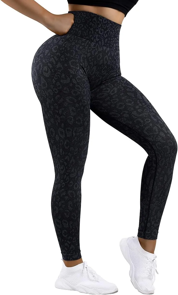SUUKSESS Women Scrunch Butt Lifting Seamless Leggings Booty High Waisted Workout Yoga Pants