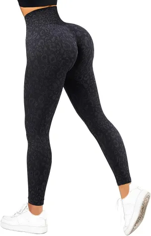 SUUKSESS Women Scrunch Butt Lifting Seamless Leggings Booty High Waisted Workout Yoga Pants