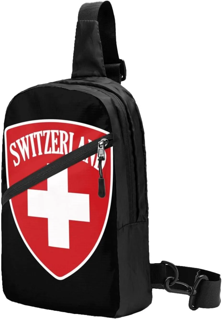 Switzerland Coat of Arms Suisse 1291 Crossbody Bag Portable Sling Bags Foldable Chest Daypack Reusable Sports Shoulder Backpack Diagonally Casual Rucksack Travel Bag