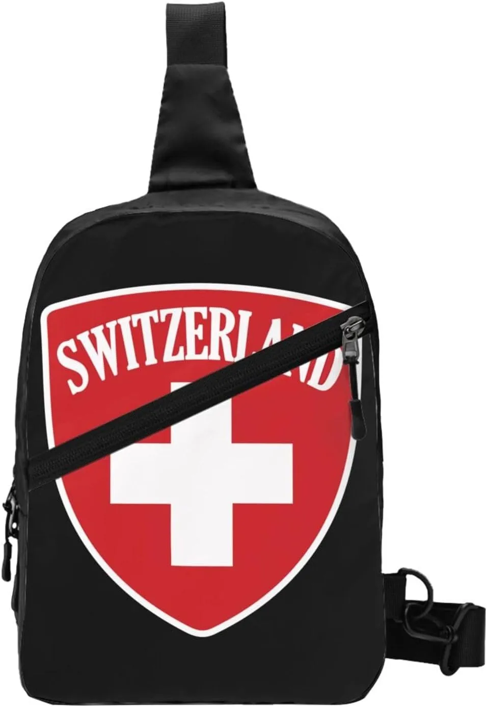 Switzerland Coat of Arms Suisse 1291 Crossbody Bag Portable Sling Bags Foldable Chest Daypack Reusable Sports Shoulder Backpack Diagonally Casual Rucksack Travel Bag