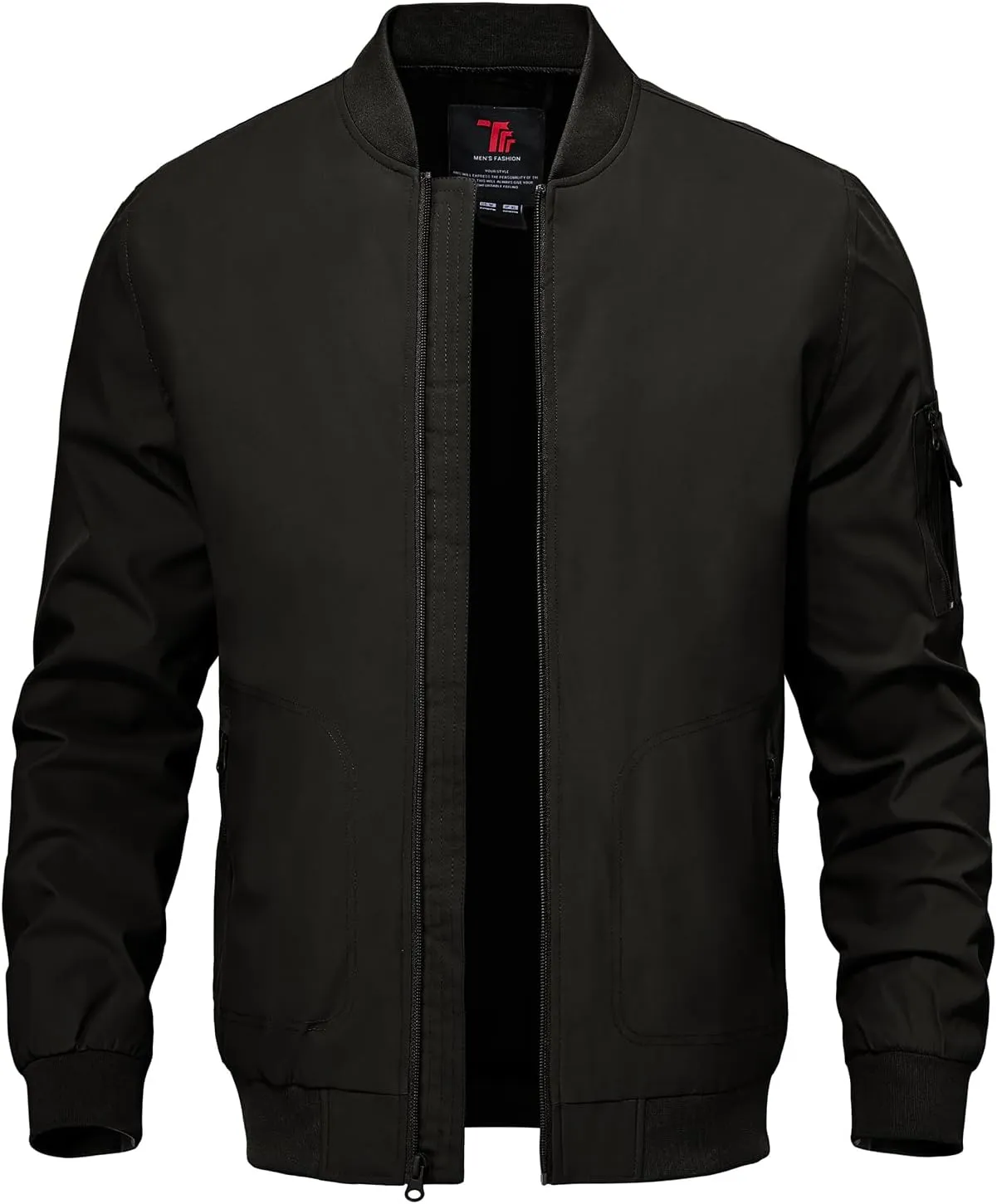 TBMPOY Men's Lightweight Bomber Jackets Light Windbreaker Casual Stylish Fall Golf Zip Up Dress Business Varsity