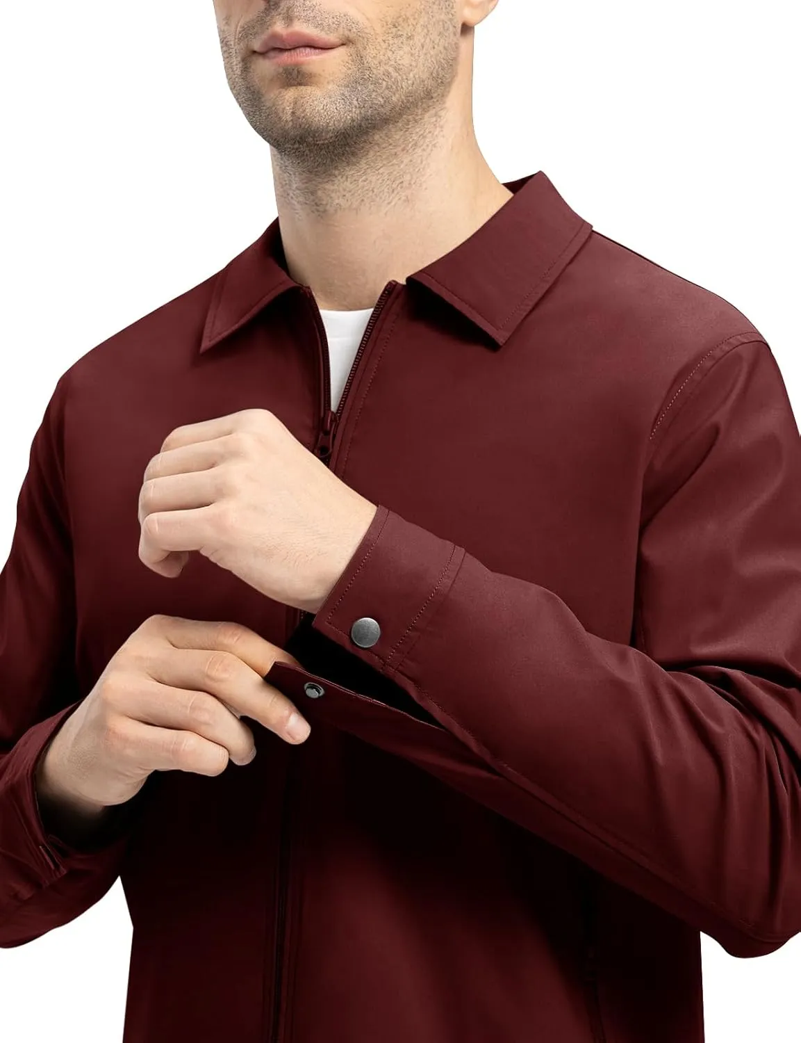 TBMPOY Men's Lightweight Jackets Casual Windbreaker Stylish Light Fall Spring Golf Work Dress Business