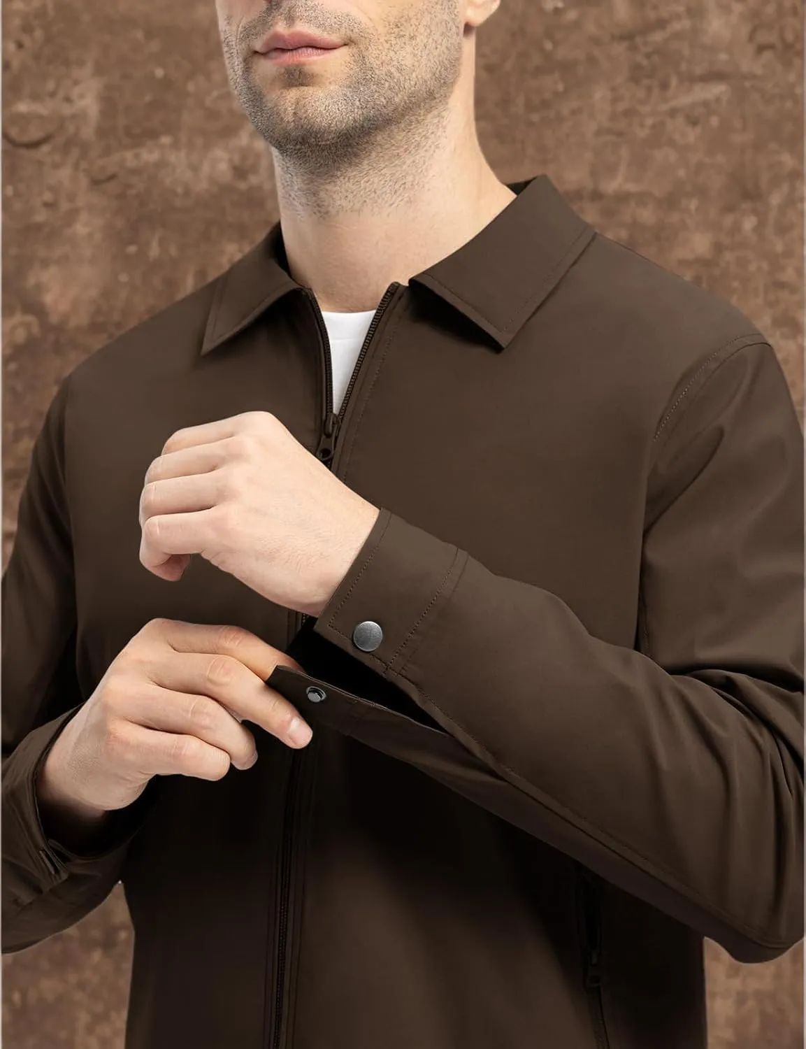 TBMPOY Men's Lightweight Jackets Casual Windbreaker Stylish Light Fall Spring Golf Work Dress Business