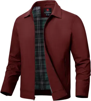 TBMPOY Men's Lightweight Jackets Casual Windbreaker Stylish Light Fall Spring Golf Work Dress Business