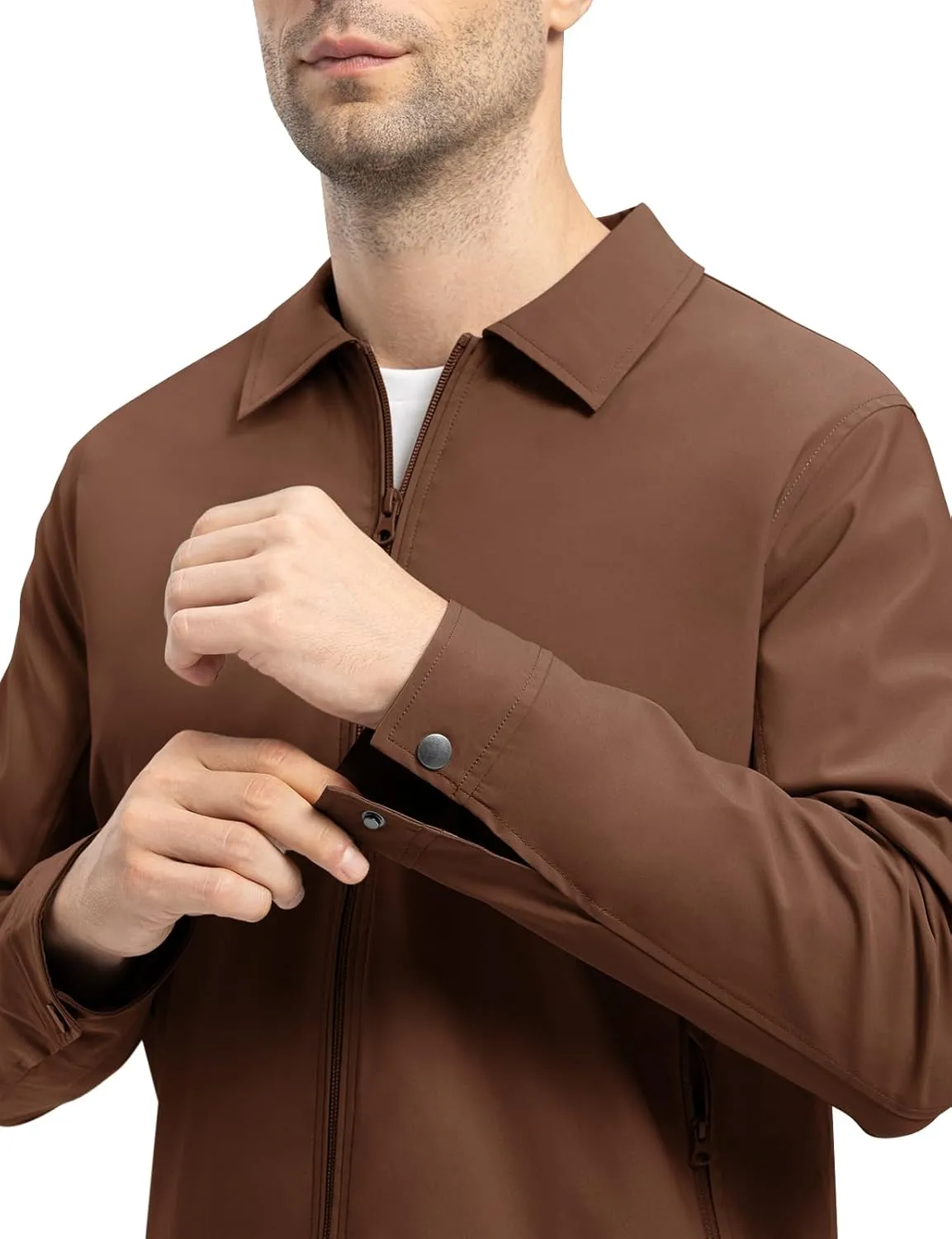 TBMPOY Men's Lightweight Jackets Casual Windbreaker Stylish Light Fall Spring Golf Work Dress Business