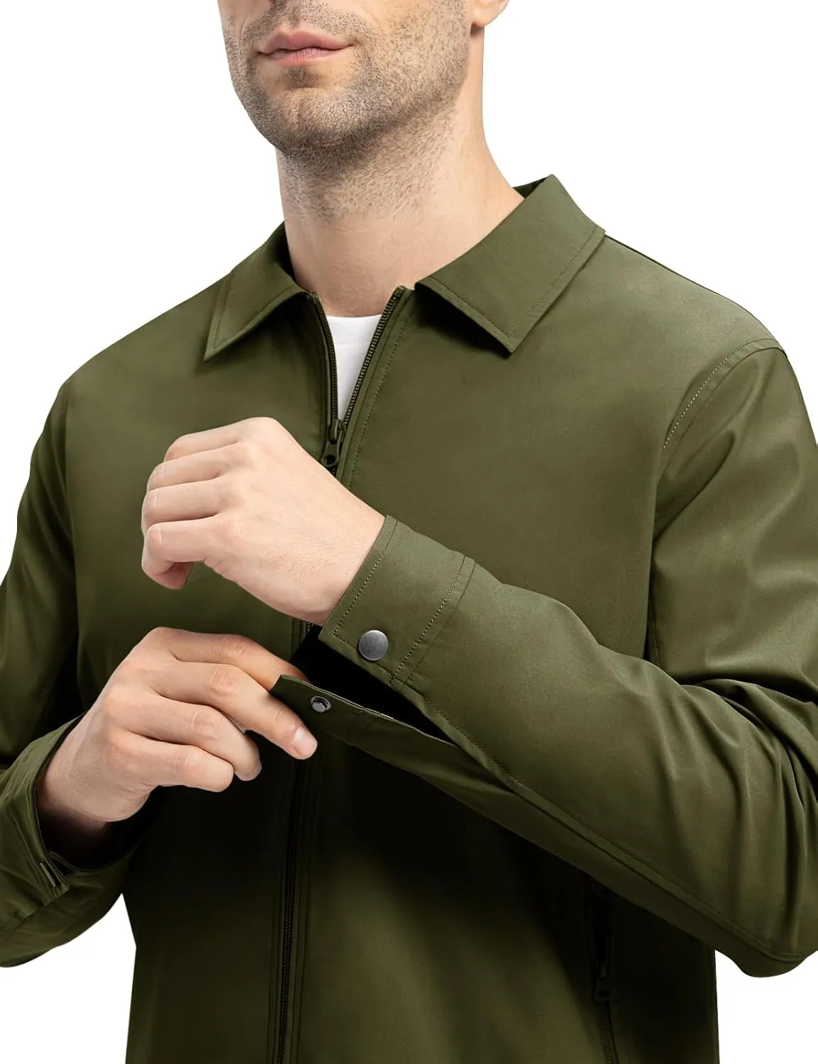 TBMPOY Men's Lightweight Jackets Casual Windbreaker Stylish Light Fall Spring Golf Work Dress Business