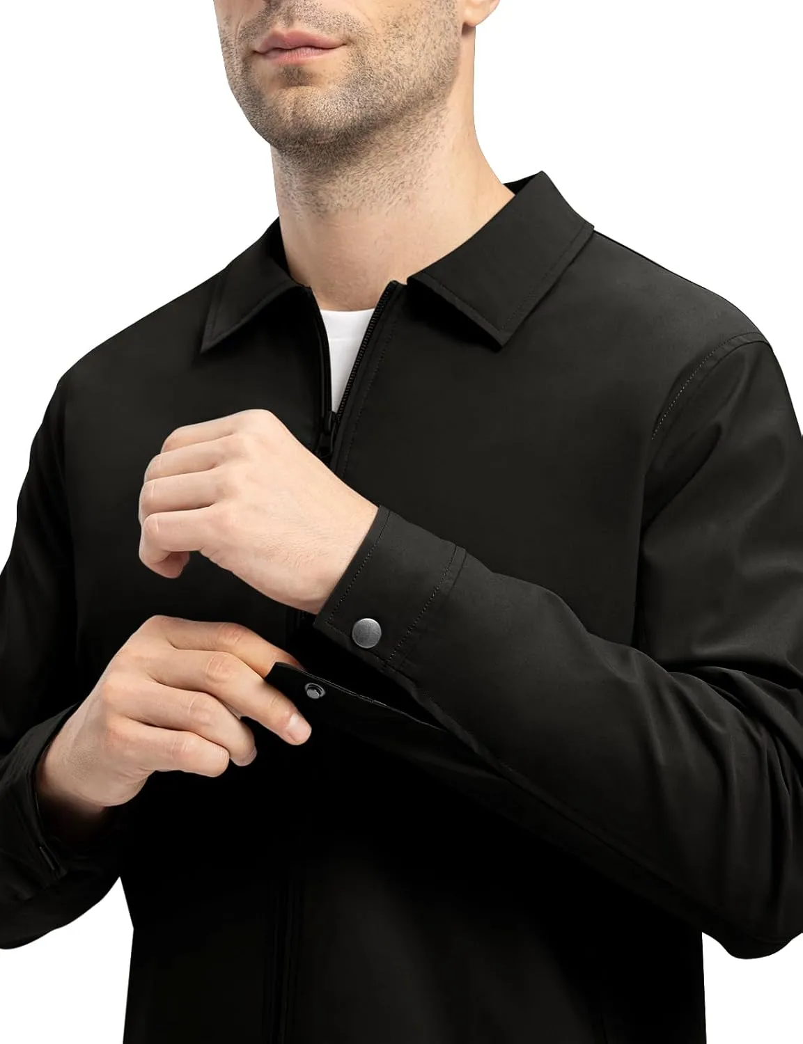 TBMPOY Men's Lightweight Jackets Casual Windbreaker Stylish Light Fall Spring Golf Work Dress Business
