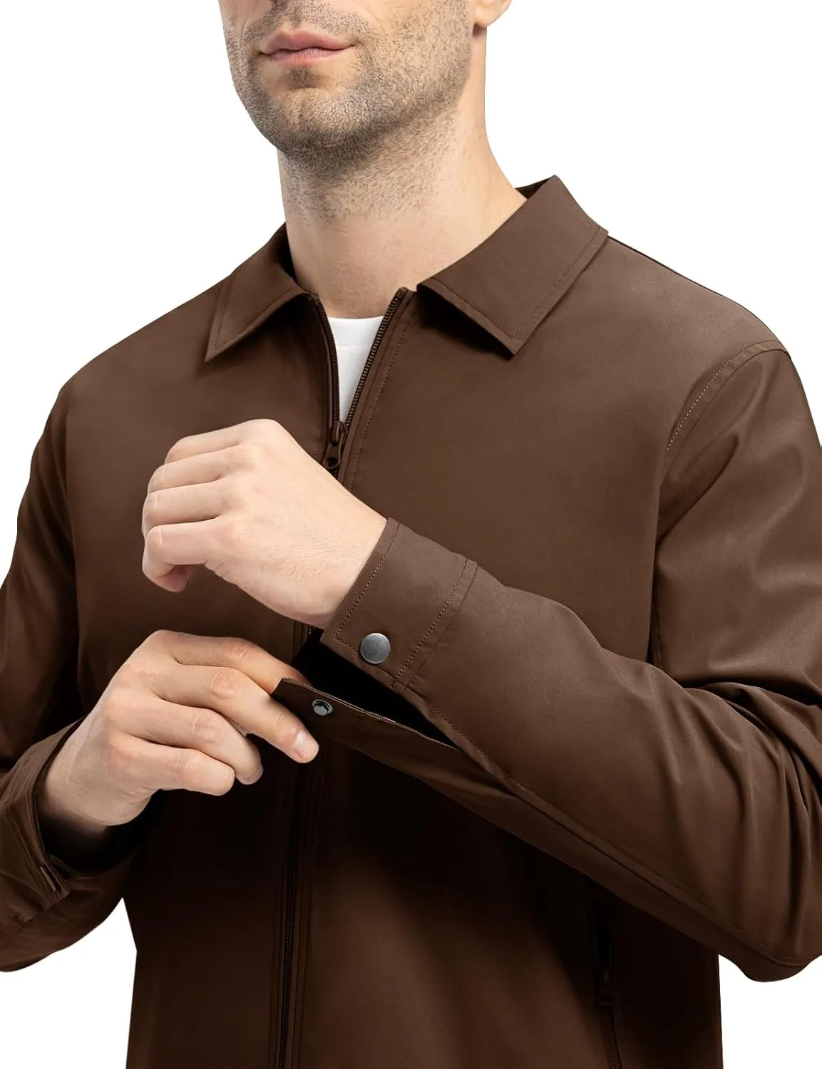 TBMPOY Men's Lightweight Jackets Casual Windbreaker Stylish Light Fall Spring Golf Work Dress Business