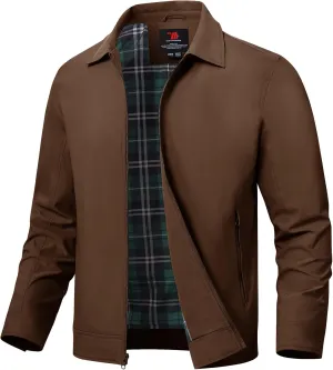 TBMPOY Men's Lightweight Jackets Casual Windbreaker Stylish Light Fall Spring Golf Work Dress Business