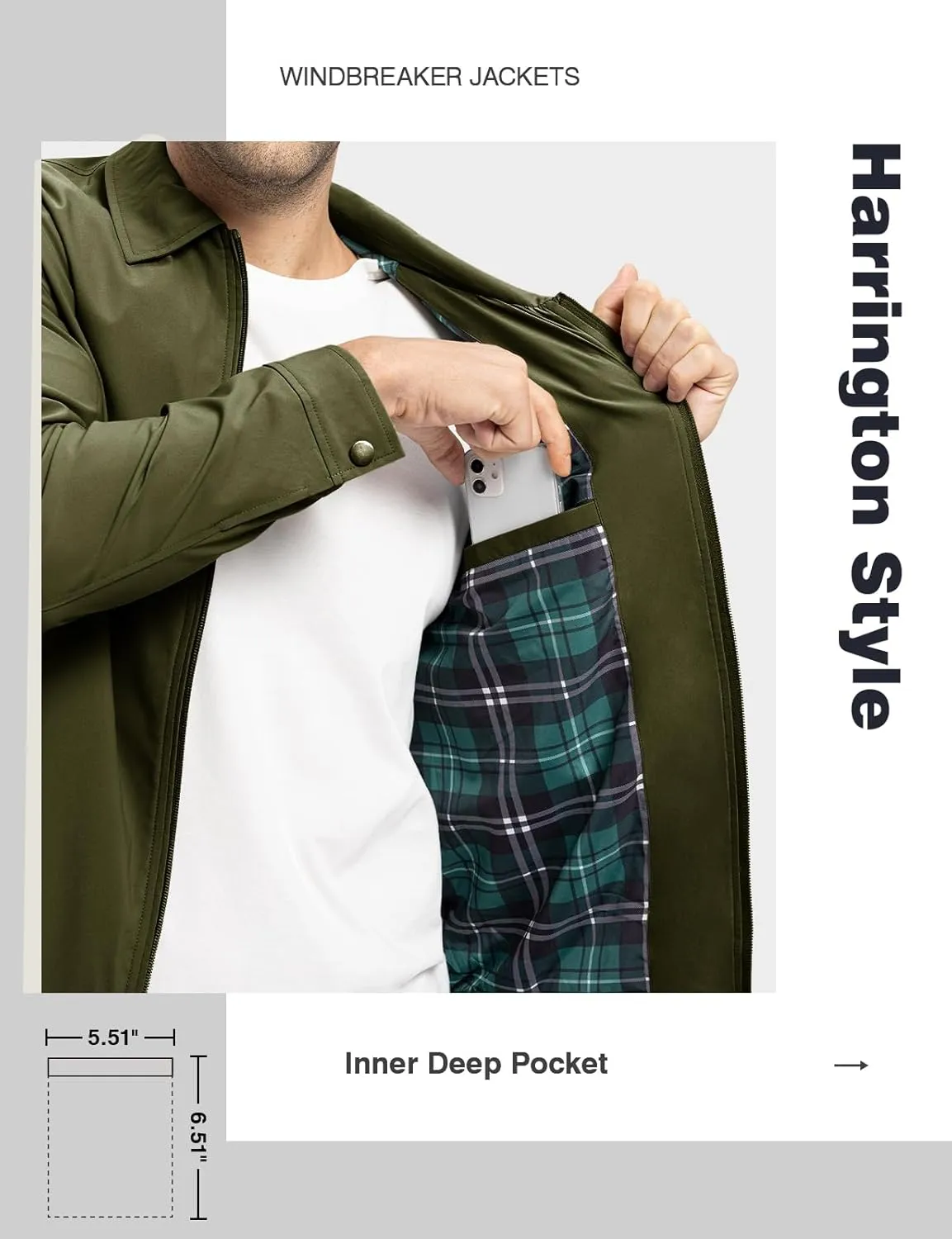 TBMPOY Men's Lightweight Jackets Casual Windbreaker Stylish Light Fall Spring Golf Work Dress Business