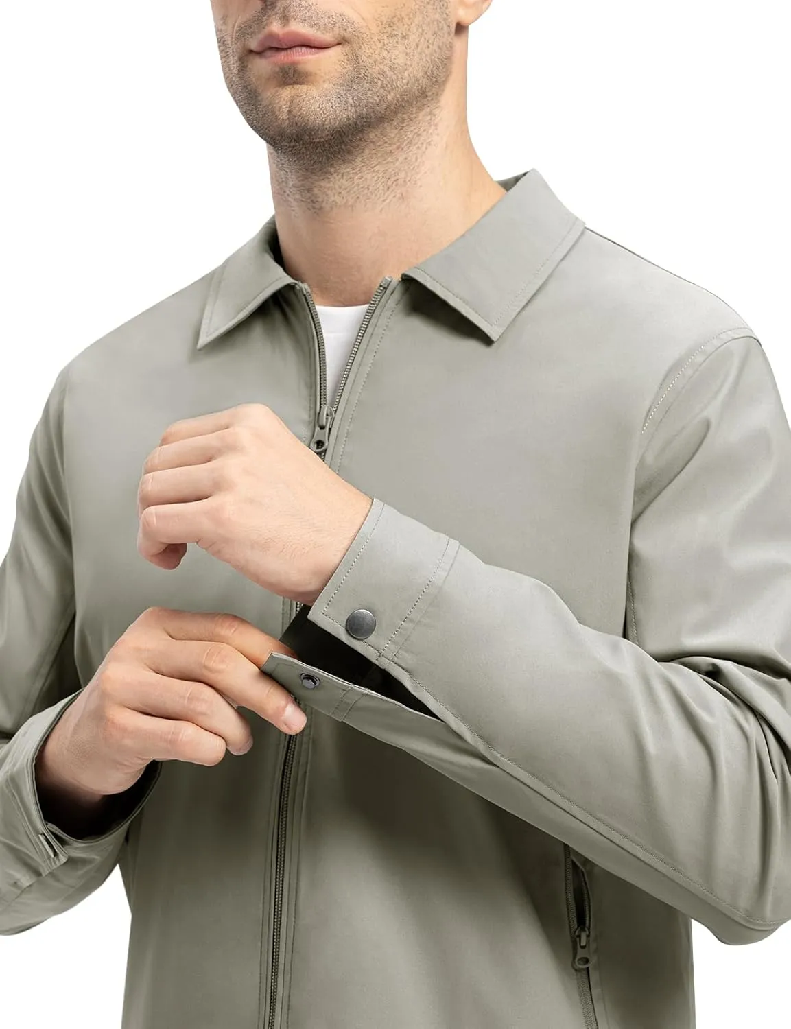 TBMPOY Men's Lightweight Jackets Casual Windbreaker Stylish Light Fall Spring Golf Work Dress Business