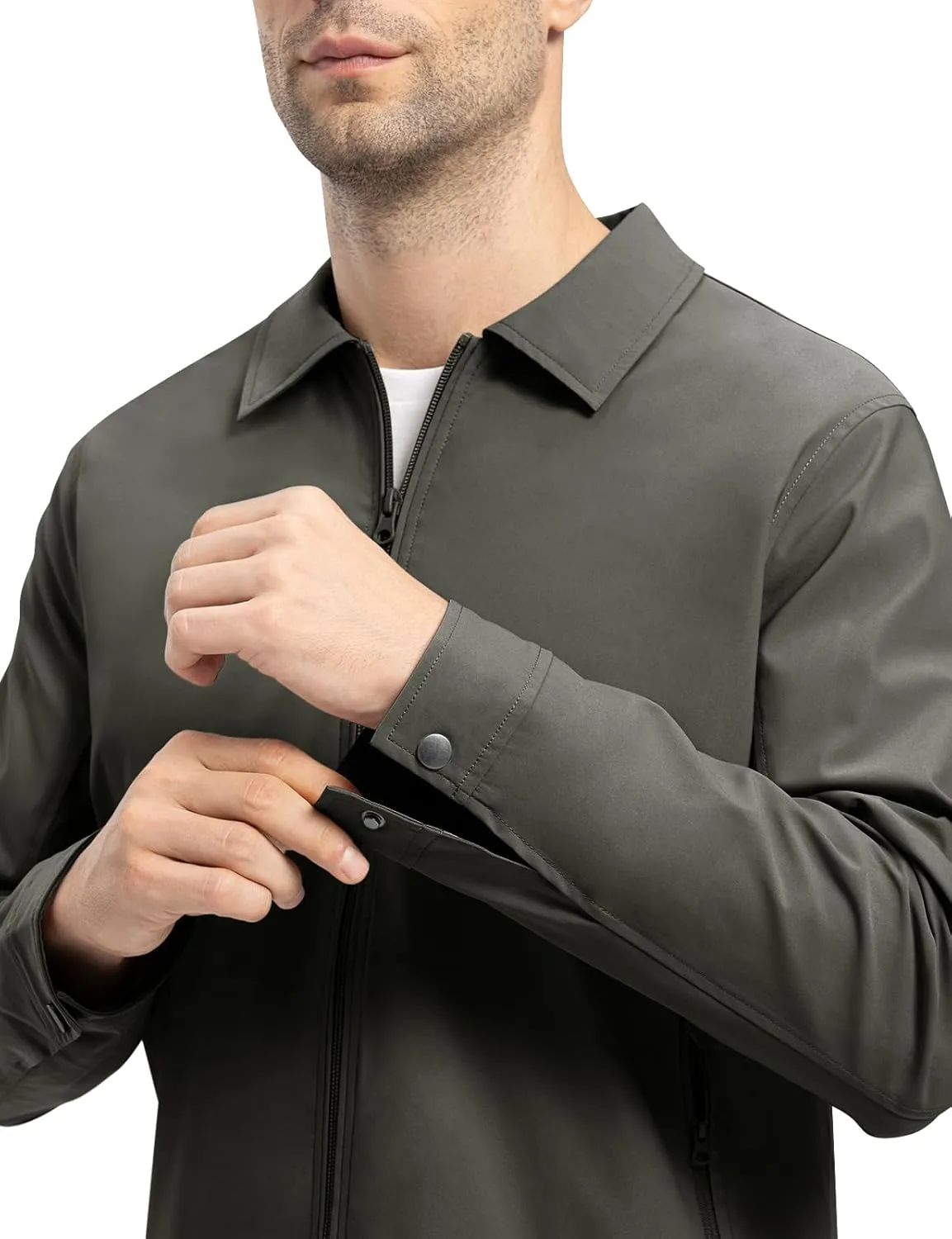 TBMPOY Men's Lightweight Jackets Casual Windbreaker Stylish Light Fall Spring Golf Work Dress Business