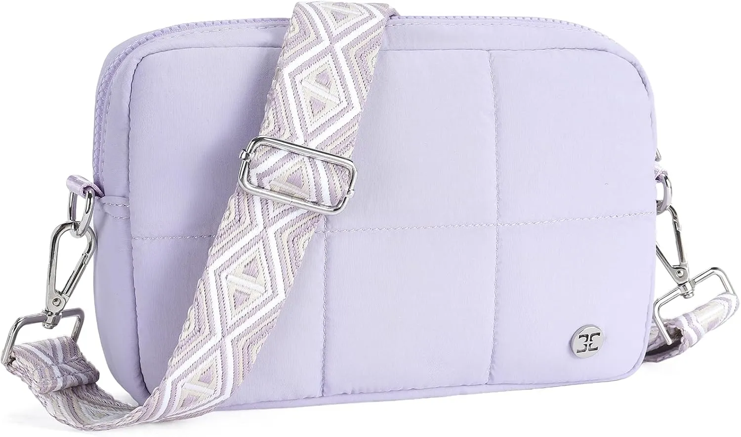 Telena Crossbody Bags for Women Cross Body Purse with Guitar Strap Lightweight Puffer Shoulder Bag for Travel
