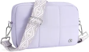Telena Crossbody Bags for Women Cross Body Purse with Guitar Strap Lightweight Puffer Shoulder Bag for Travel