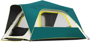 Tent Automatic Pop Up Camping Tent 3 4 5 Person with Double Layer Waterproof for Family Hiking Mountaineering Outdoor