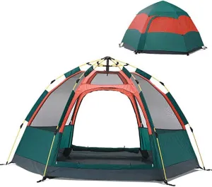 Tent Camping Automatic Pop-up Tent Hydraulic Dome Tent Easy to Install Portable with Waterproof 3-4 People, Suitable for Family Garden/Camping/Fishing/Beach