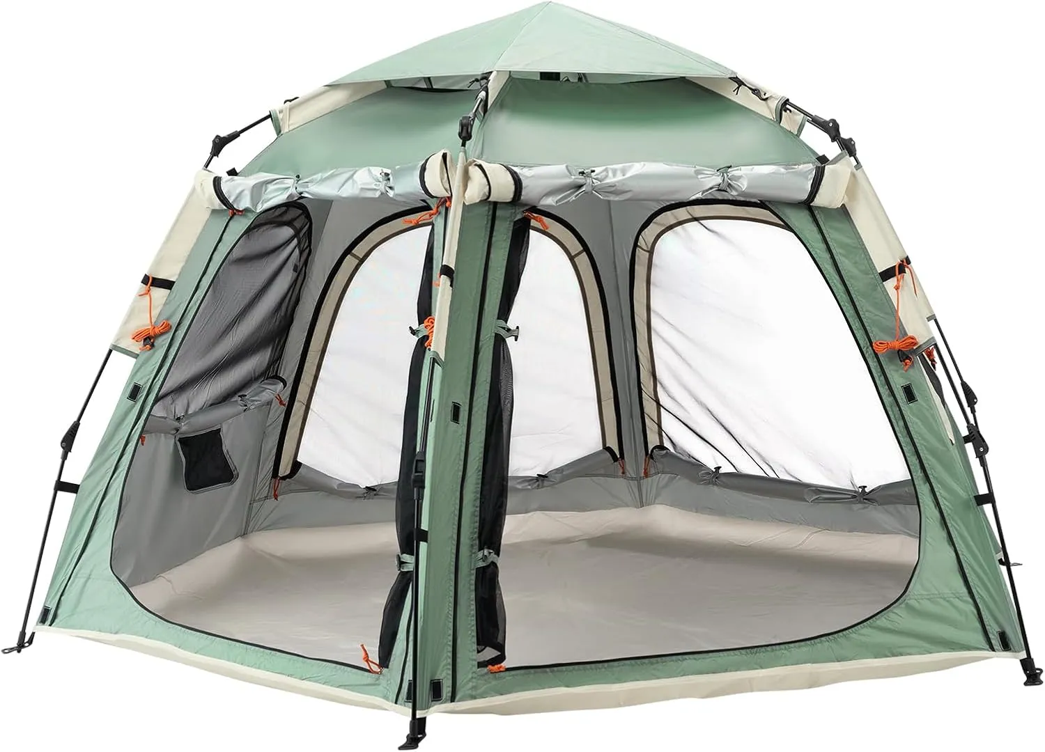 Tents for Camping 2 Person Waterproof Pop Up Camping Tent with Screen Porch 4 Ventilation Mesh Windows & 2 Doors Portable for Camping, Hiking, Beach, Backpacking, and Outdoors