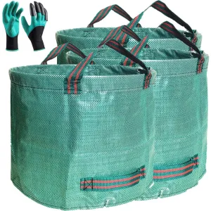 Tespher Professional 3-Pack 72 Gallons Lawn Garden Bags
