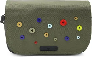 The Button Crossbody Bag, Carbon Lining, odor secured bag, Shoulder Strap Unisex Lightweight Sling Bag for Travel, Hiking, and Everyday Use