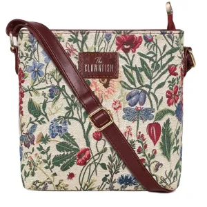 THE CLOWNFISH Linda Series Sling for Women Casual Ladies Single Shoulder Bag For Women Crossbody Bag for College Girls (Multicolour-Floral)