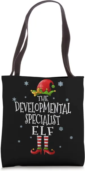 The Developmental Specialist Elf Squad Matching Christmas Tote Bag