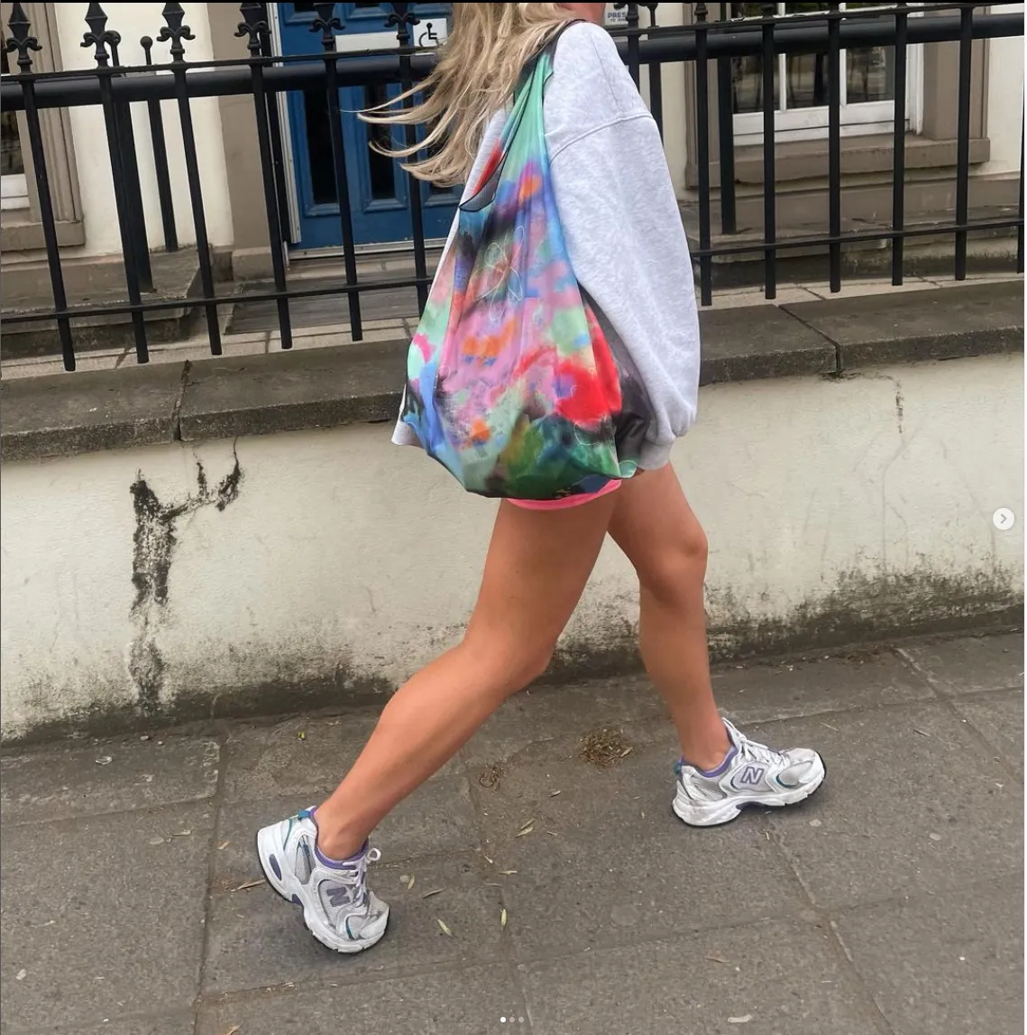 Tie Dye Printed Parachute Shopper Bag