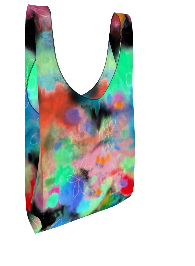 Tie Dye Printed Parachute Shopper Bag