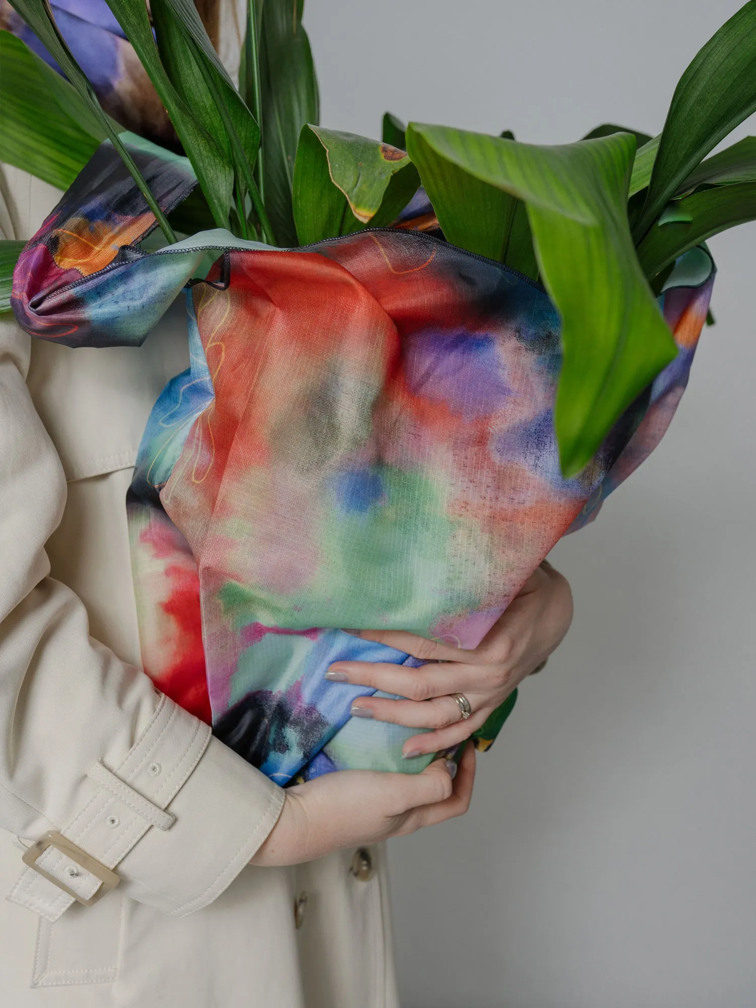 Tie Dye Printed Parachute Shopper Bag