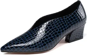 TinaCus Handmade Women's Patent Leather Slip On Printed Snakeskin Casual Shoes