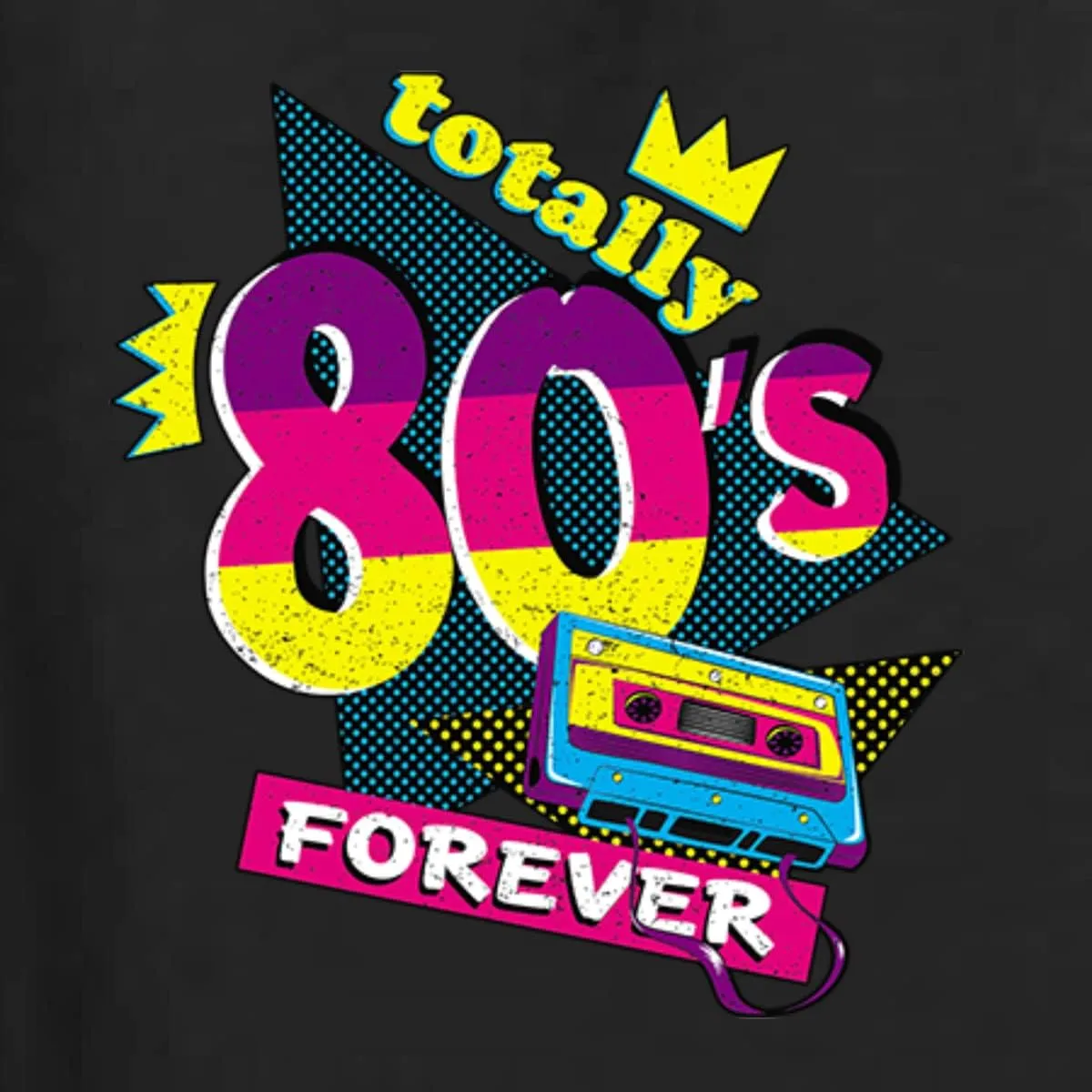 Totally 80's Forever Vintage Womens Graphic T-Shirt