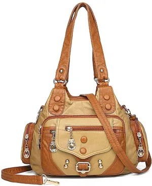 Tote Bag For Women Retro Hobo Handbags Woman Large Designer Ladies Bag Pocket Purse Leather For Daily Shopping Travel N