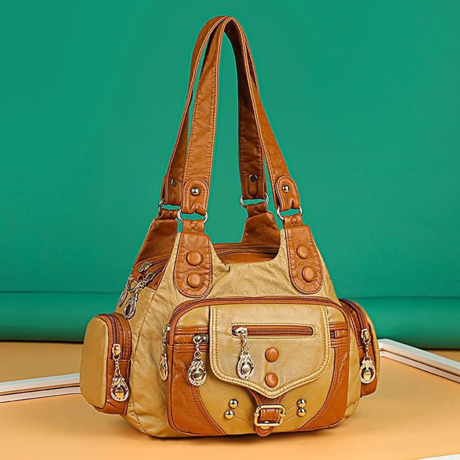 Tote Bag For Women Retro Hobo Handbags Woman Large Designer Ladies Bag Pocket Purse Leather For Daily Shopping Travel N
