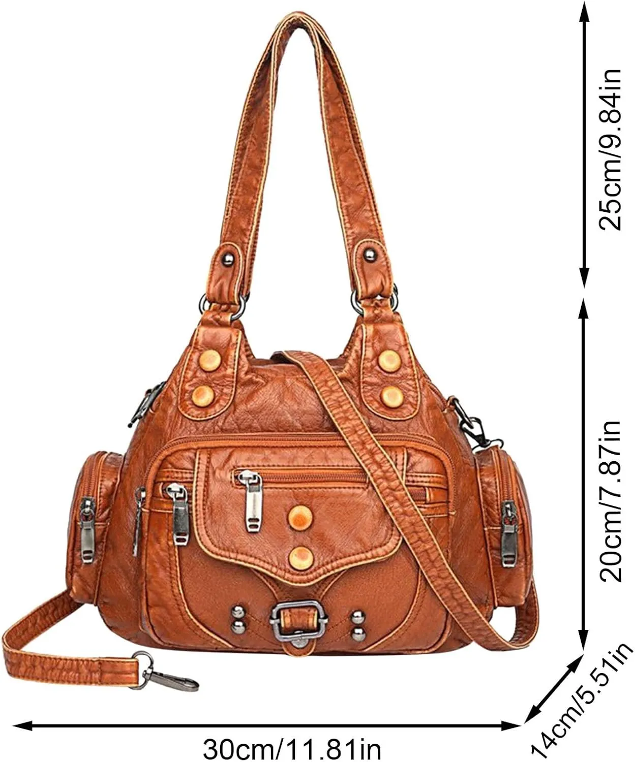 Tote Bag For Women Retro Hobo Handbags Woman Large Designer Ladies Bag Pocket Purse Leather For Daily Shopping Travel N