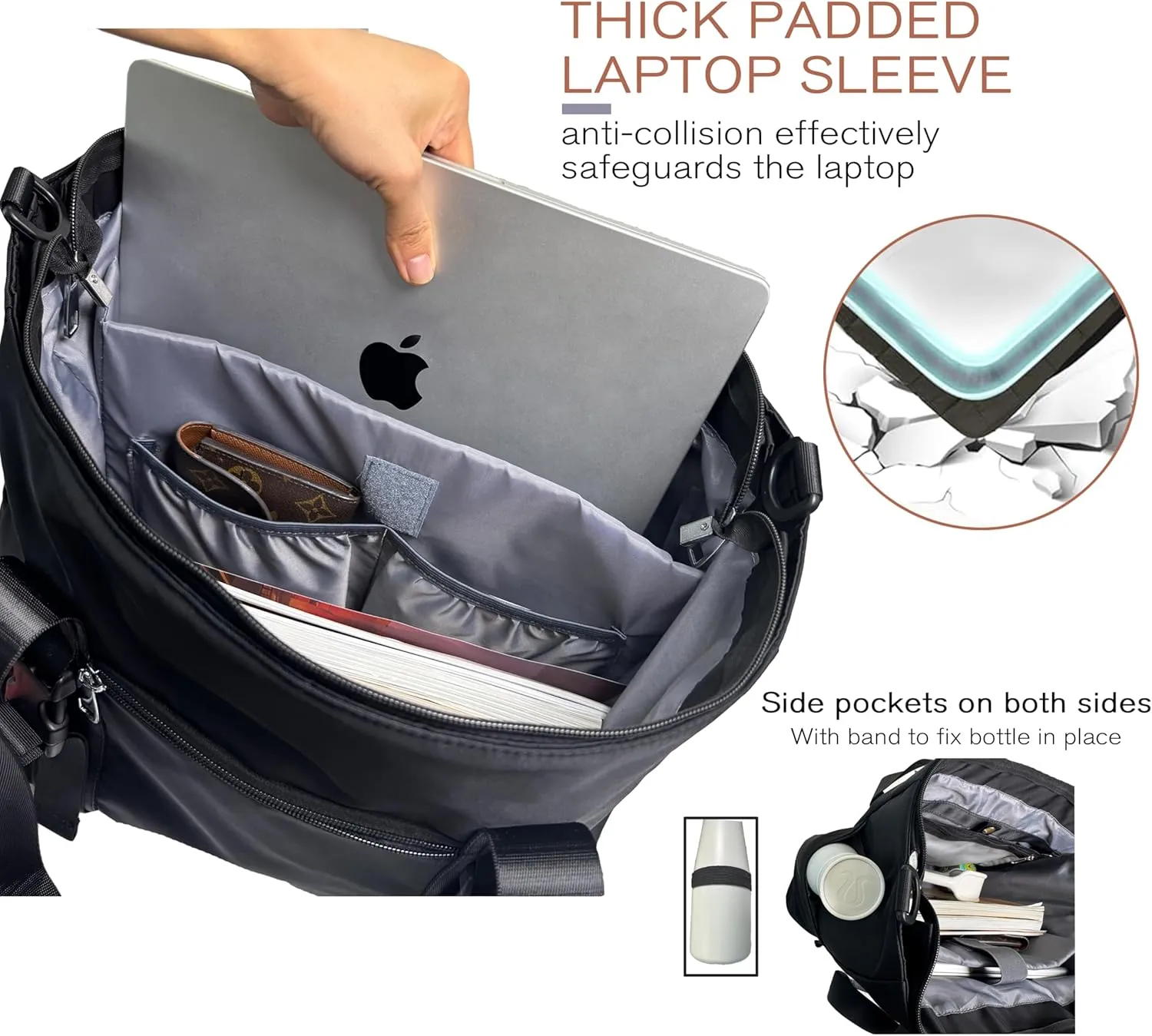 Tote Bag Laptop Bag for Women&Men Work Teacher Nurse Tote Bag Professional Tote Shoulder Crossbody Business Office Work Bag